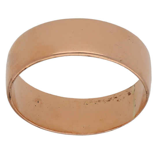 9ct Rose Gold Plain Wedding Ring Size R