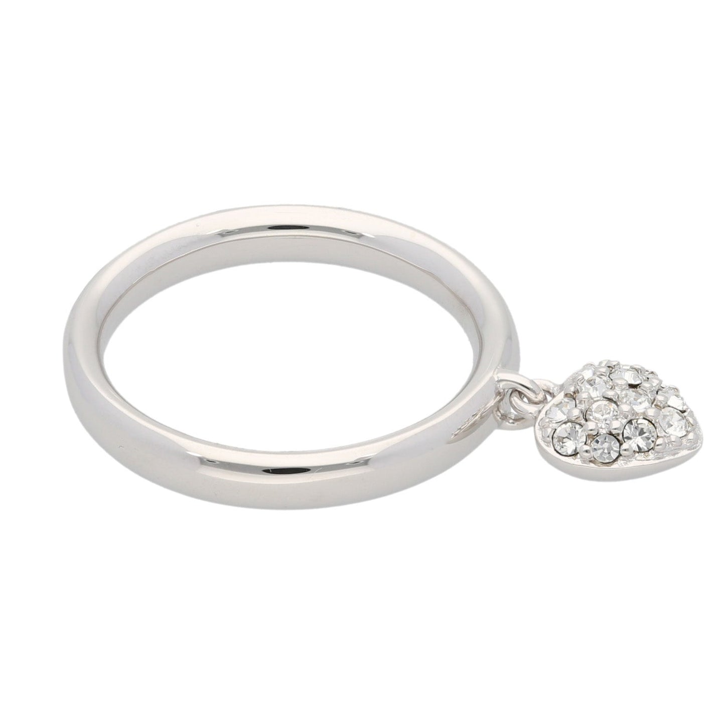 Silver Sterling CZ Heart Ring