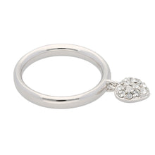 Load image into Gallery viewer, Silver Sterling CZ Heart Ring
