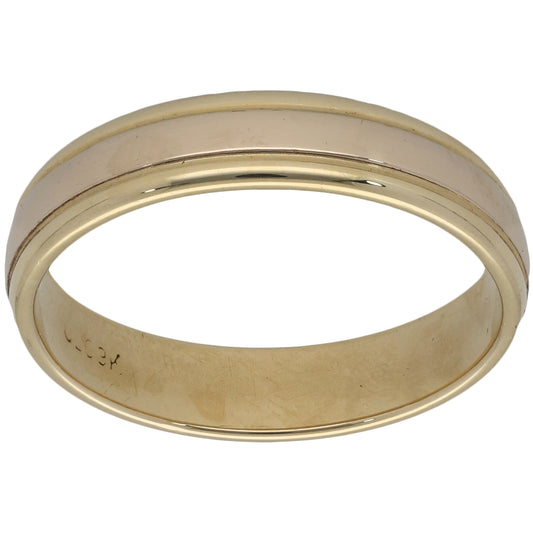 9ct Gold Patterned Wedding Ring Size W