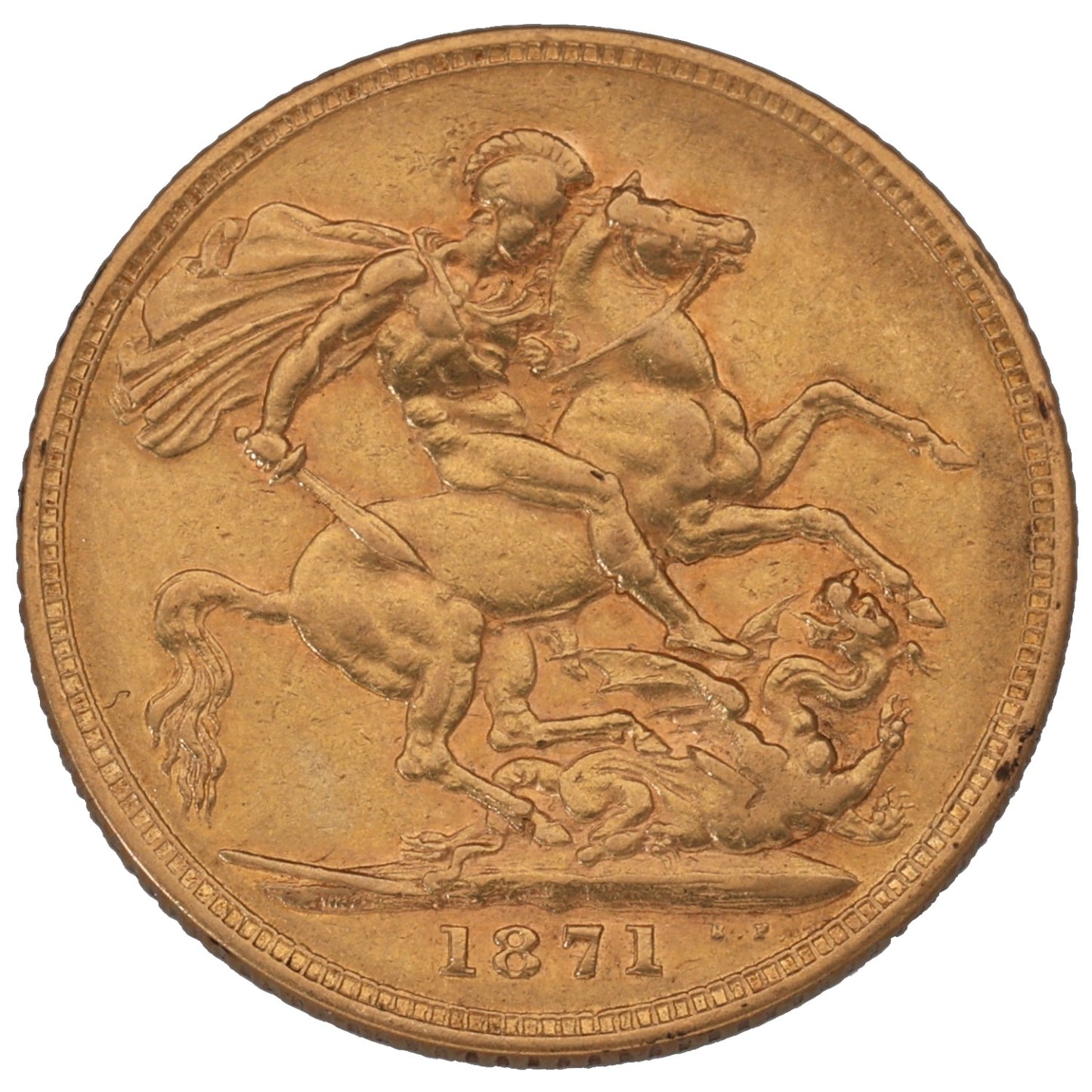 22ct Gold Queen Victoria Full Sovereign Coin 1871