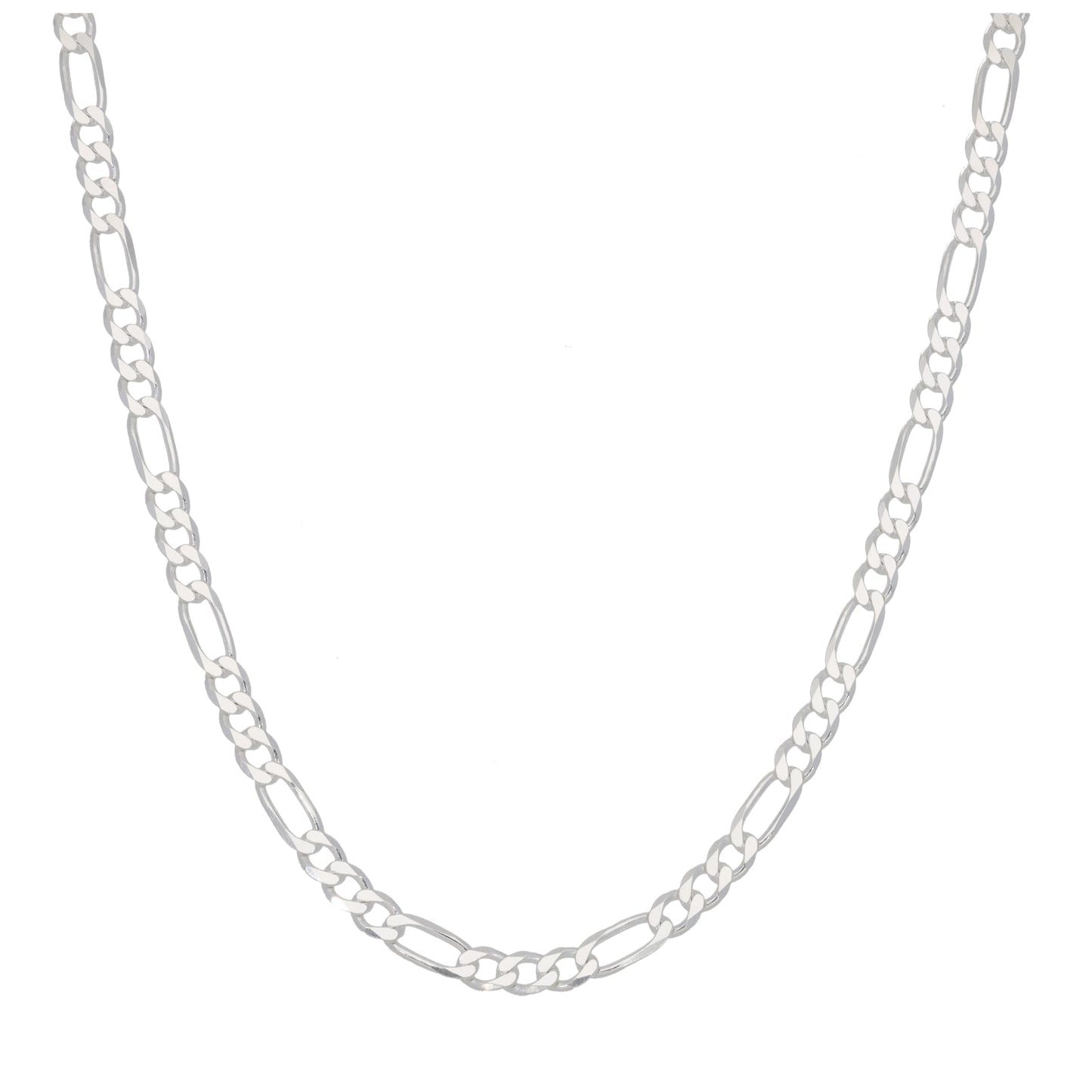 Silver Sterling Figaro Chain 22"