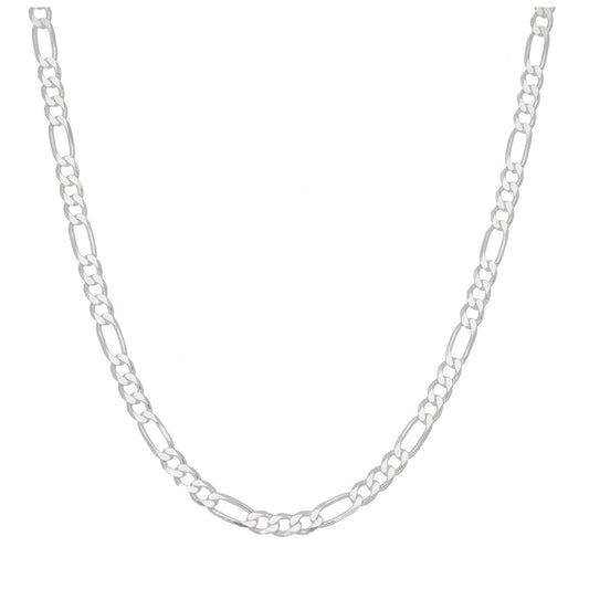 Silver Sterling Figaro Chain 22"