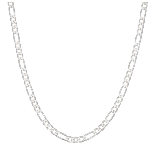Silver Sterling Figaro Chain 22