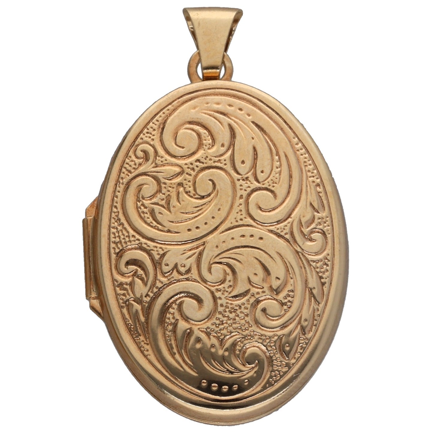 9ct Gold Patterned Locket Pendant