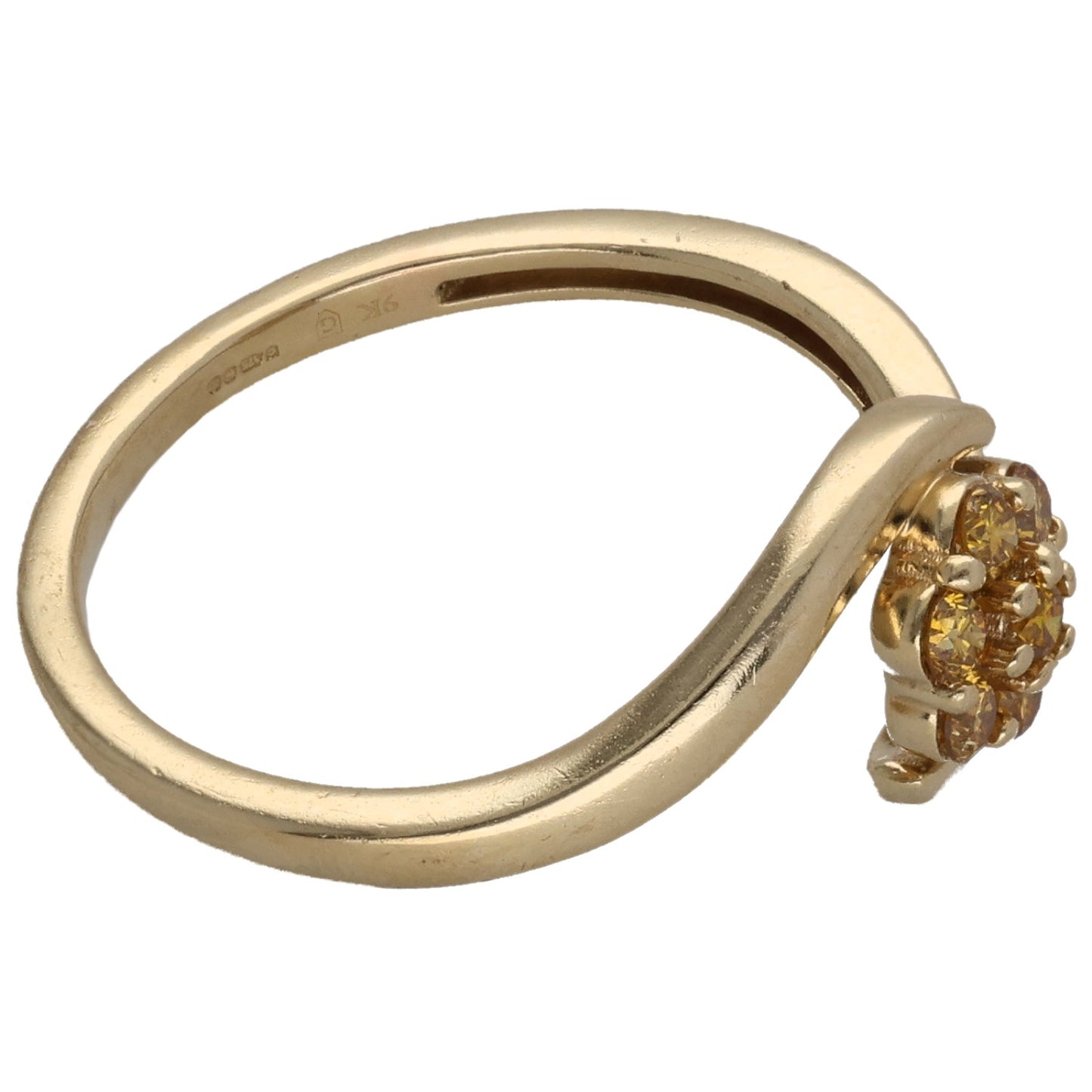 9ct Gold 0.25ct Diamond Cluster Ring Size N