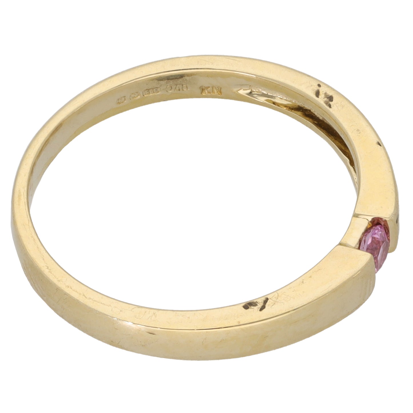 9ct Gold Sapphire Single Stone Ring Size M