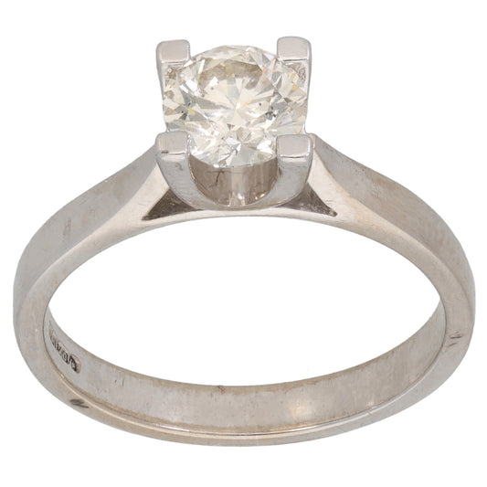 18ct White Gold 0.71ct Diamond Solitaire Ring Size K
