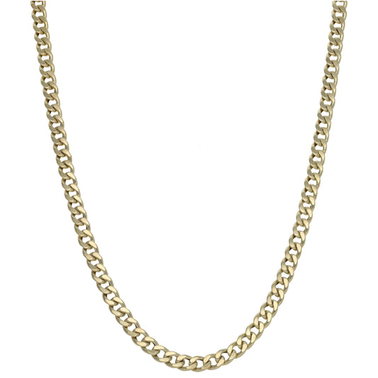 9ct Gold Curb Chain 18"
