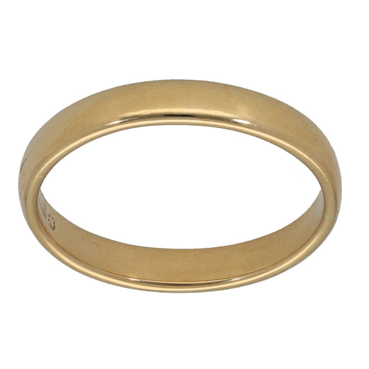 18ct Gold Plain Wedding Ring Size N