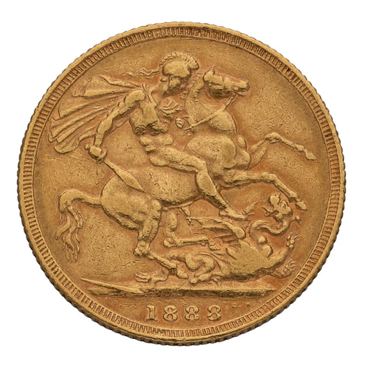 22ct Gold Queen Victoria Full Sovereign Coin 1888