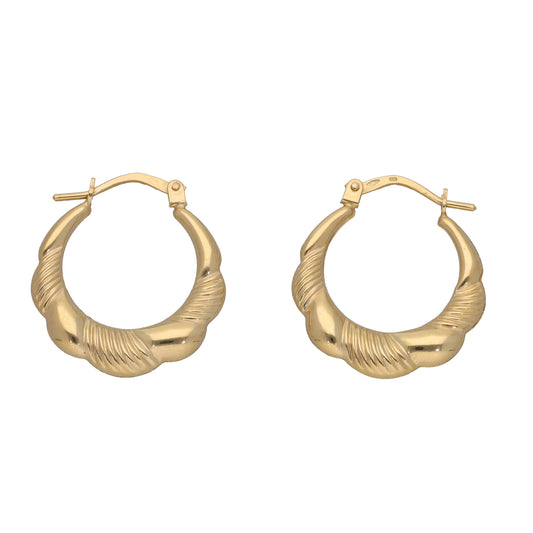 New 9ct Gold Creole Earrings
