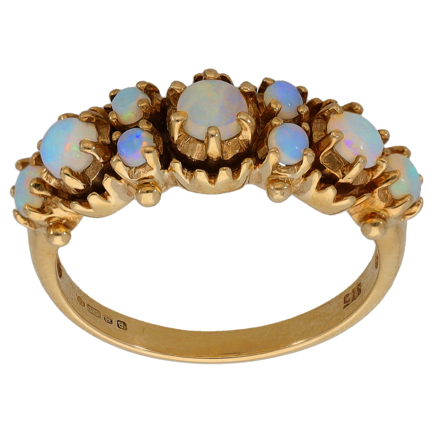 9ct Gold Opal Dress/Cocktail Ring Size O