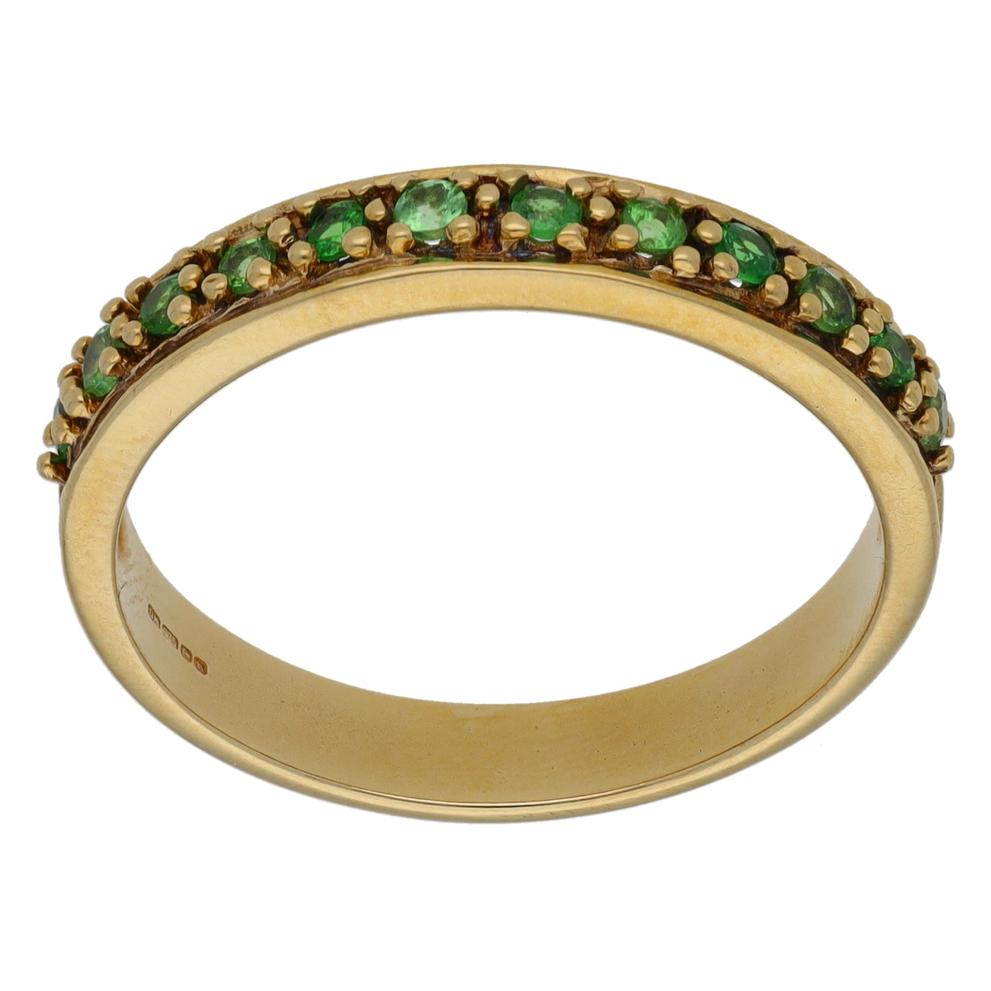 9ct Gold Imitation Half Eternity Ring Size T