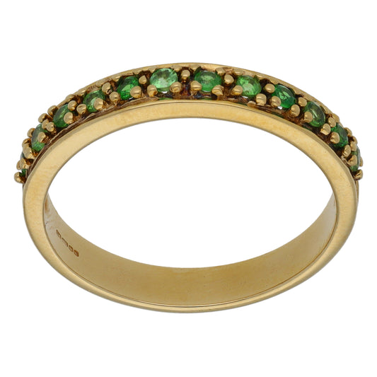 9ct Gold Imitation Half Eternity Ring Size T