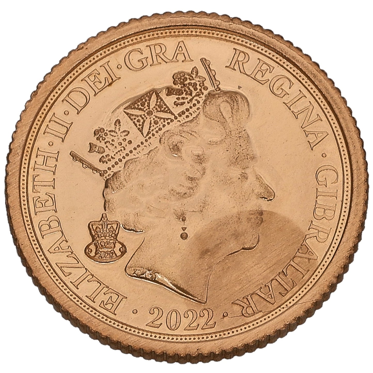 22ct Gold Queen Elizabeth II Quarter Sovereign Coin 2022
