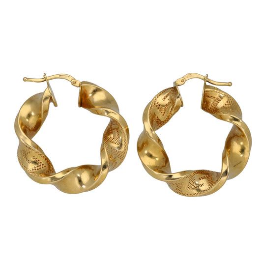 18ct Gold Hoop Earrings