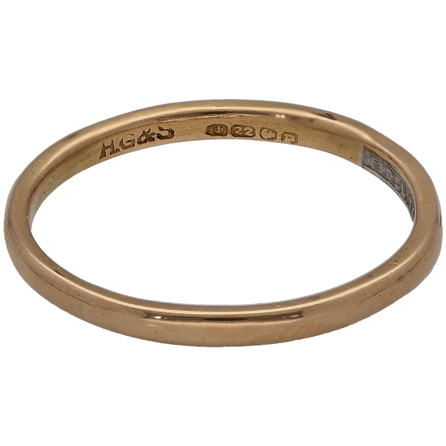 22ct Gold Plain Wedding Ring Size R