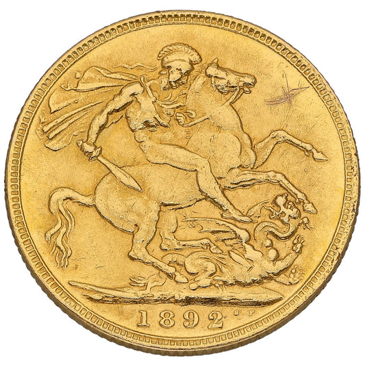 22ct Gold Queen Victoria Full Sovereign Coin 1892
