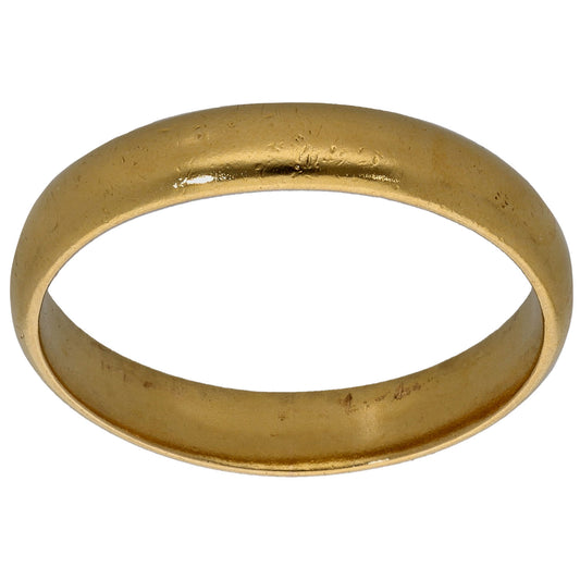 22ct Gold Plain Wedding Ring Size S