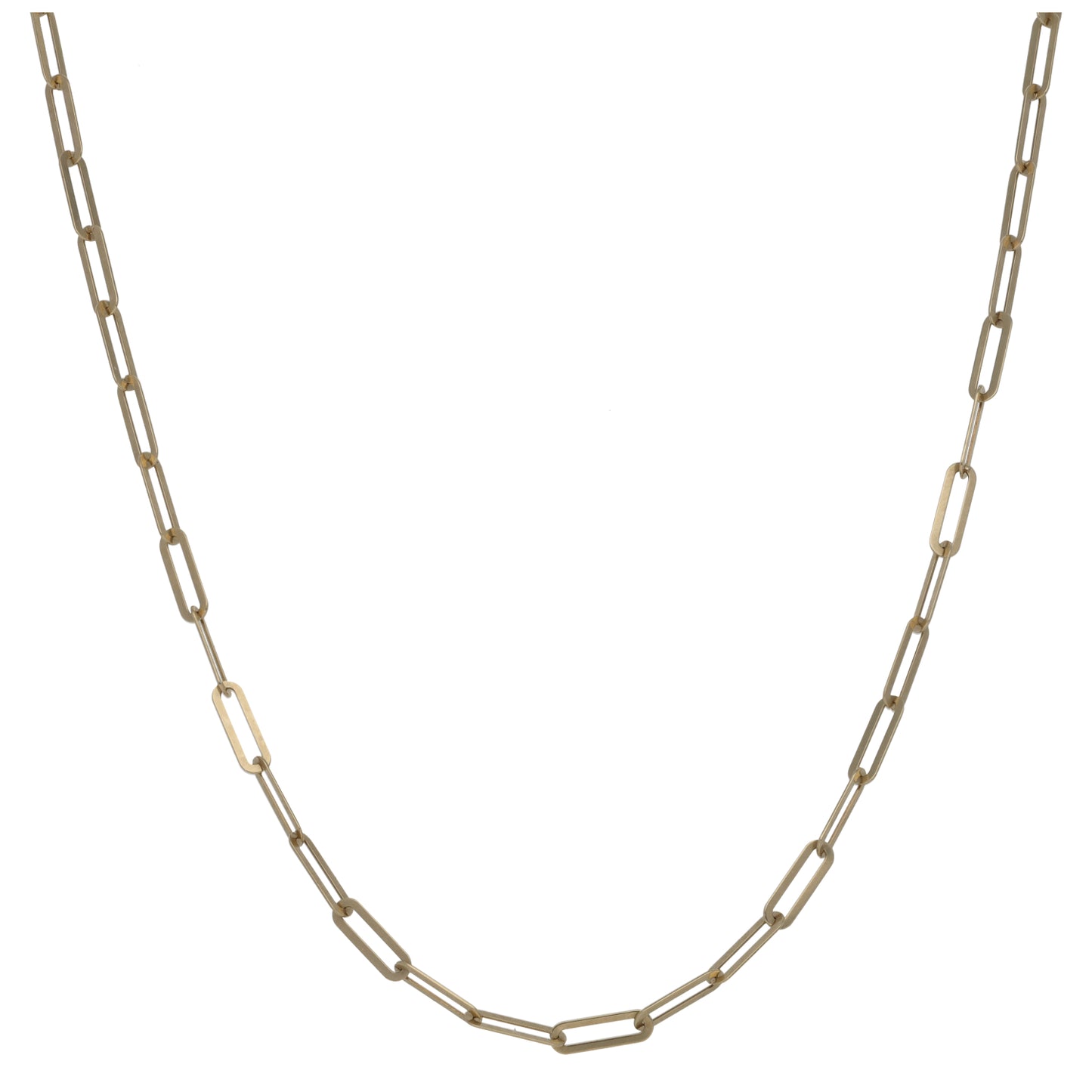 9ct Gold Paperclip Chain 20"