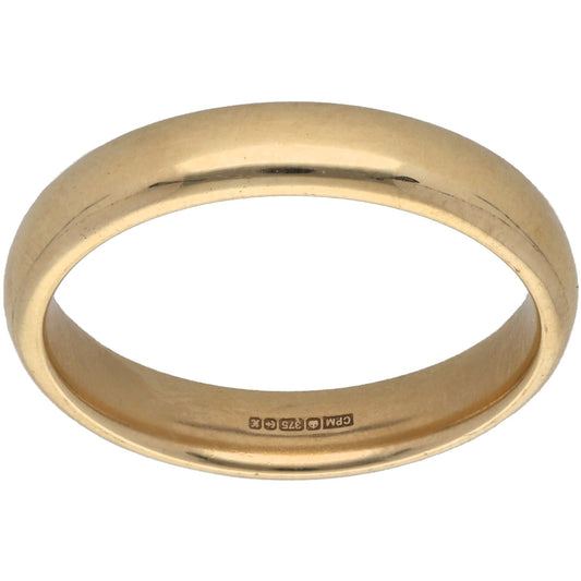 9ct Gold Plain Wedding Ring Size S