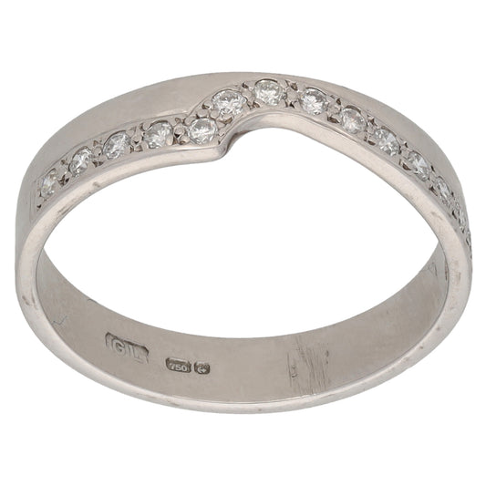 18ct White Gold 0.30ct Diamond Alternative Ring Size N
