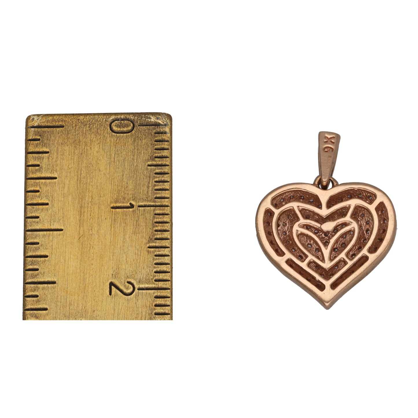 9ct Rose Gold 0.50ct Diamond Heart Pendant