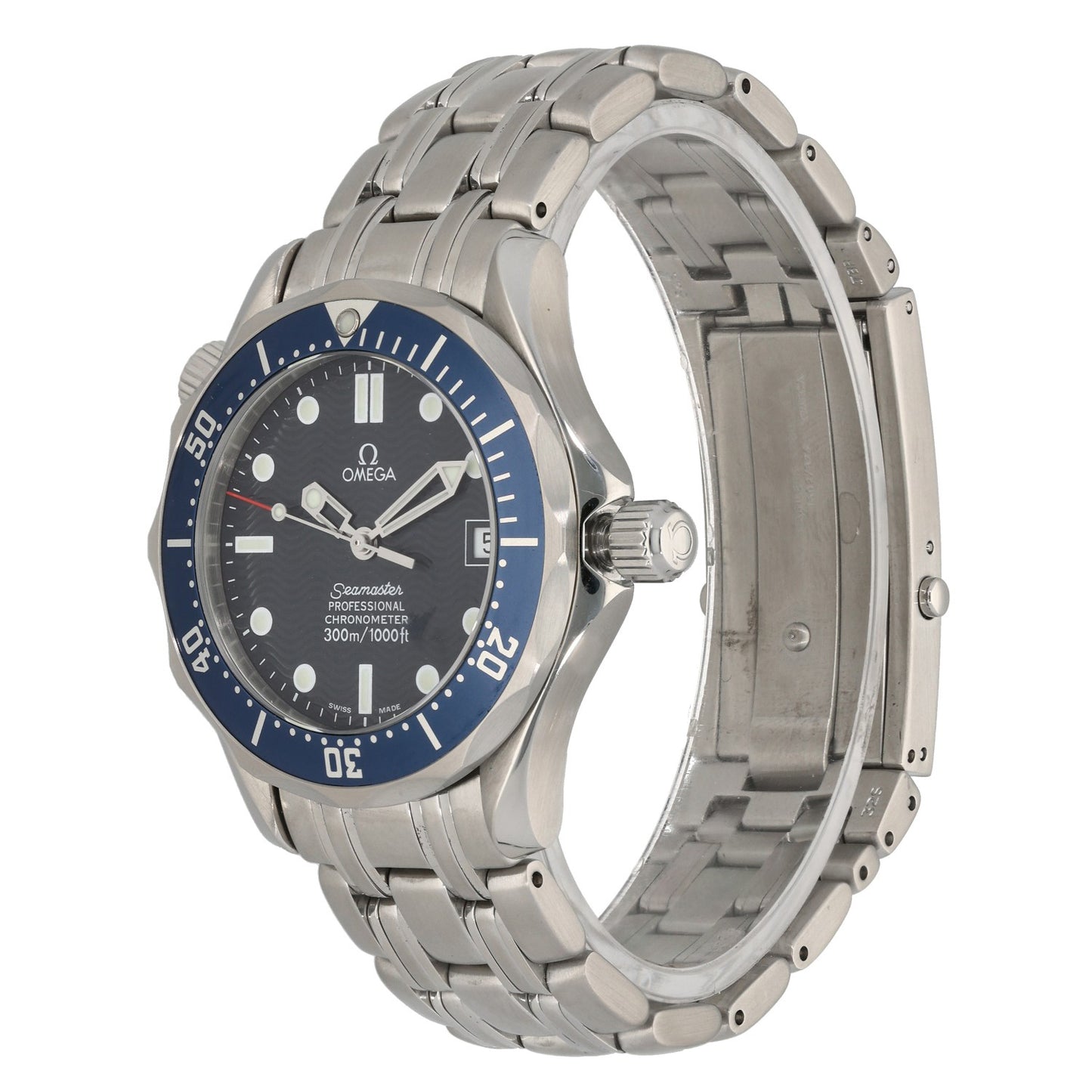 Omega Seamaster 2551.80.00, blue dial, stainless steel, front angle image