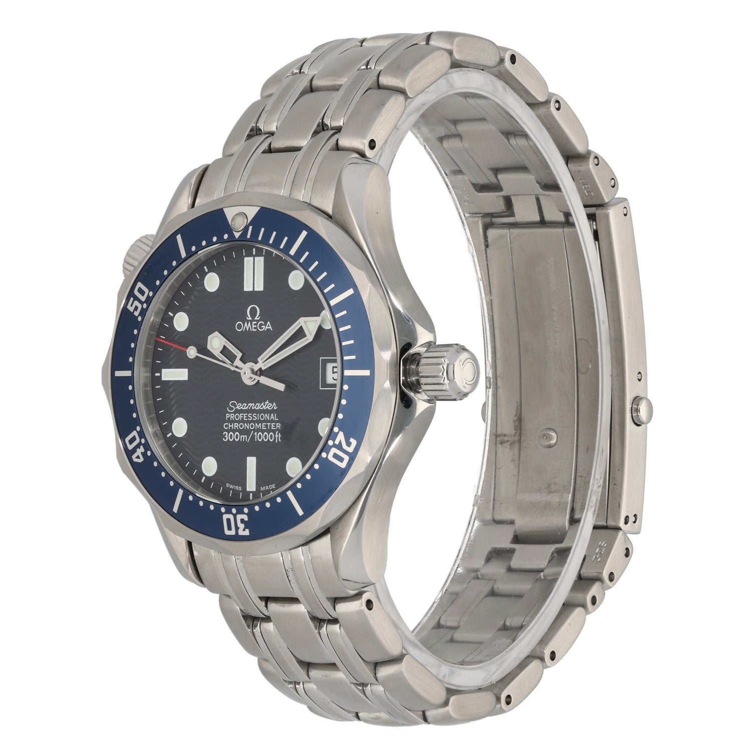 Omega Seamaster 2551.80.00, blue dial, stainless steel, front angle image