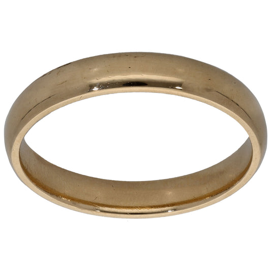 9ct Gold Plain Wedding Ring Size L