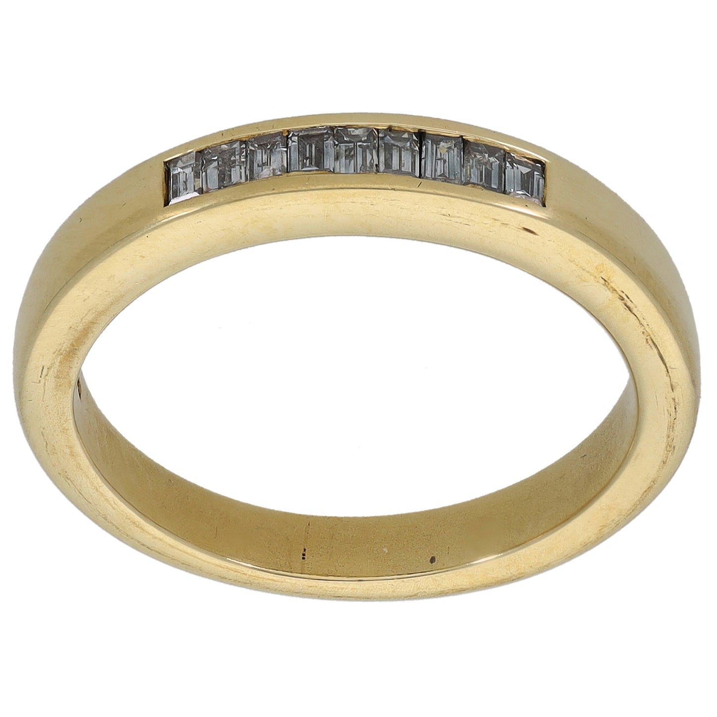 9ct Gold 0.18ct Diamond Half Eternity Ring Size M