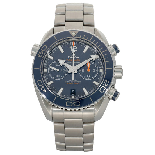 Omega Planet Ocean 215.30.46.51.03.001, blue dial with blue sub dials, on  stainless steel
