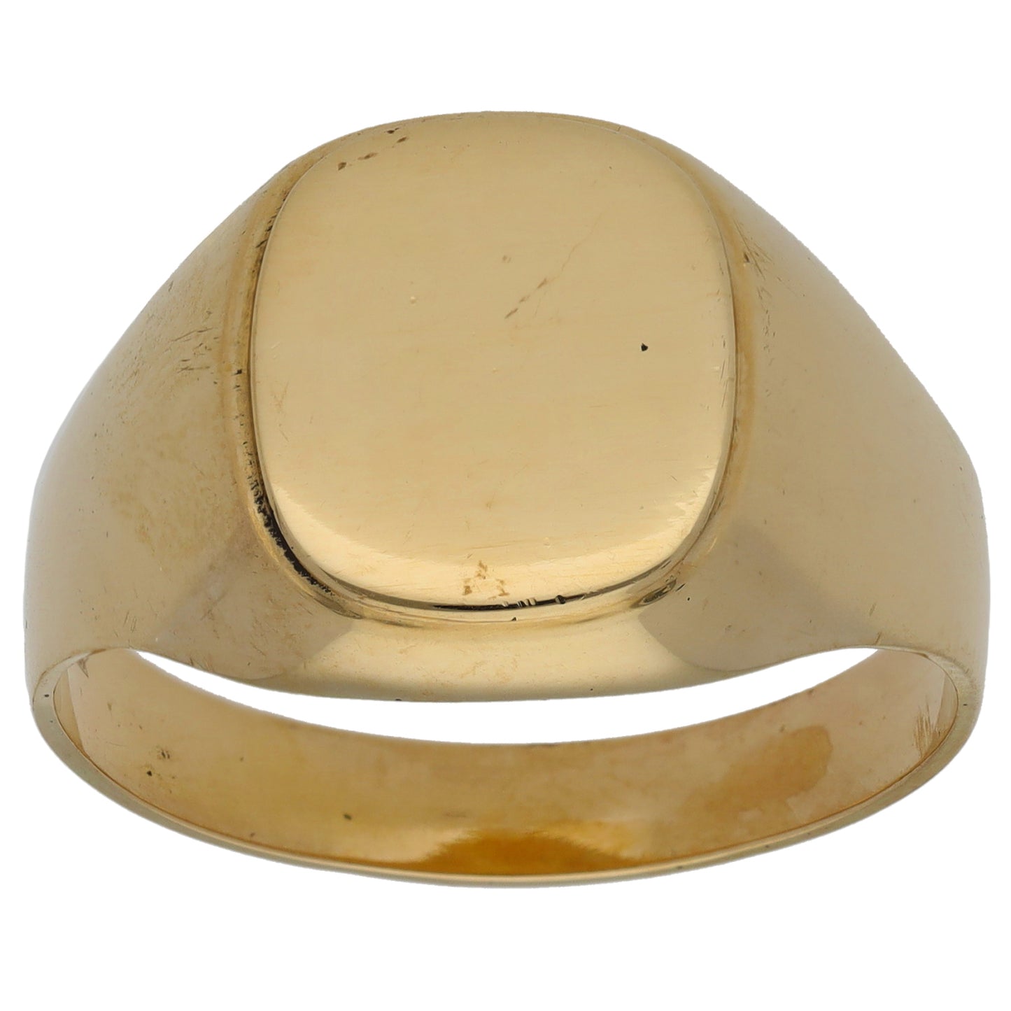 14ct Gold Plain Signet Ring Size Z+1