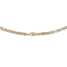 Load image into Gallery viewer, 14ct Tricolour Gold Curb Chain 20&quot;
