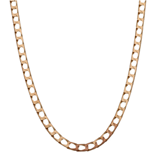 9ct Gold Curb Chain 18"