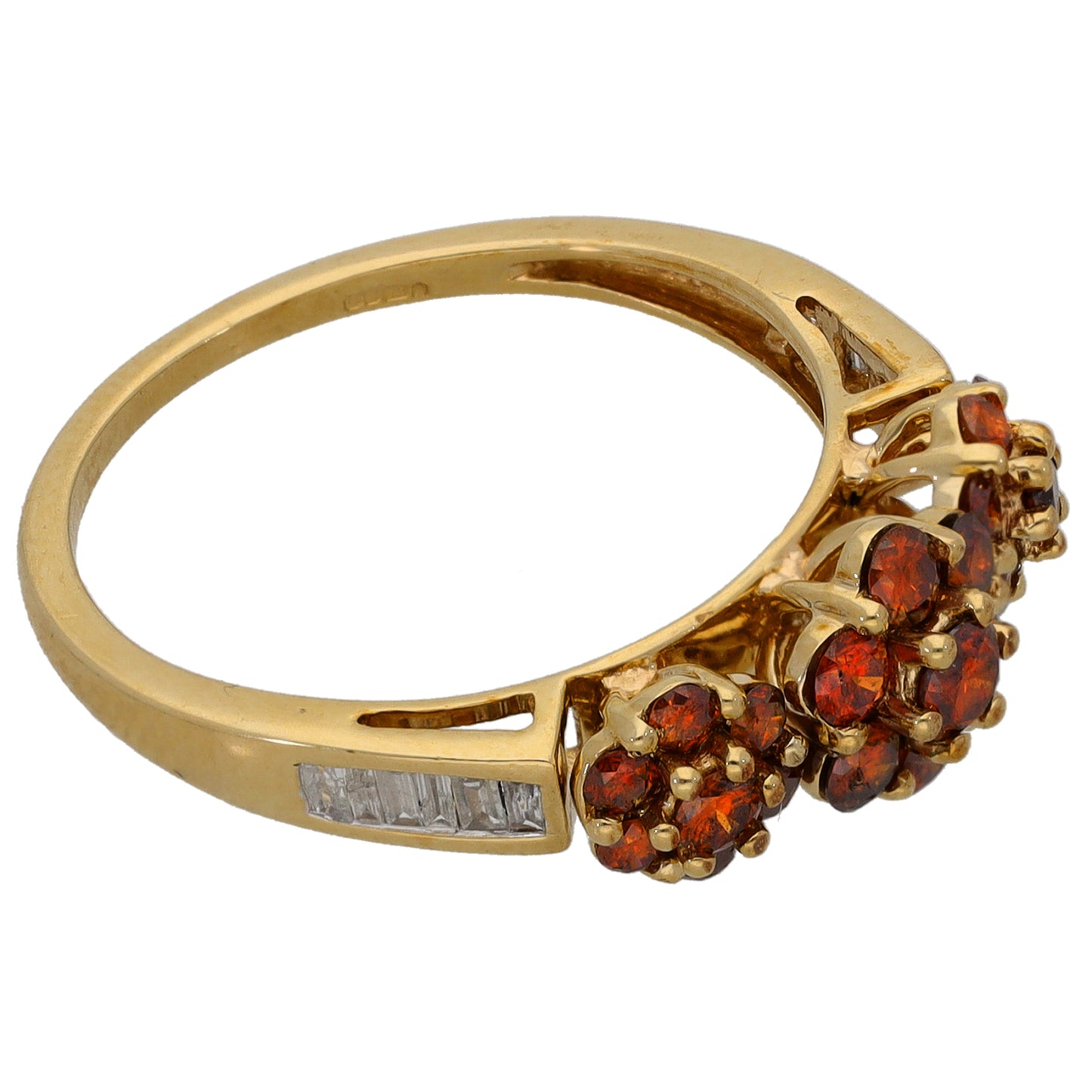 9ct Gold 0.55ct Diamond Dress/Cocktail Ring Size L