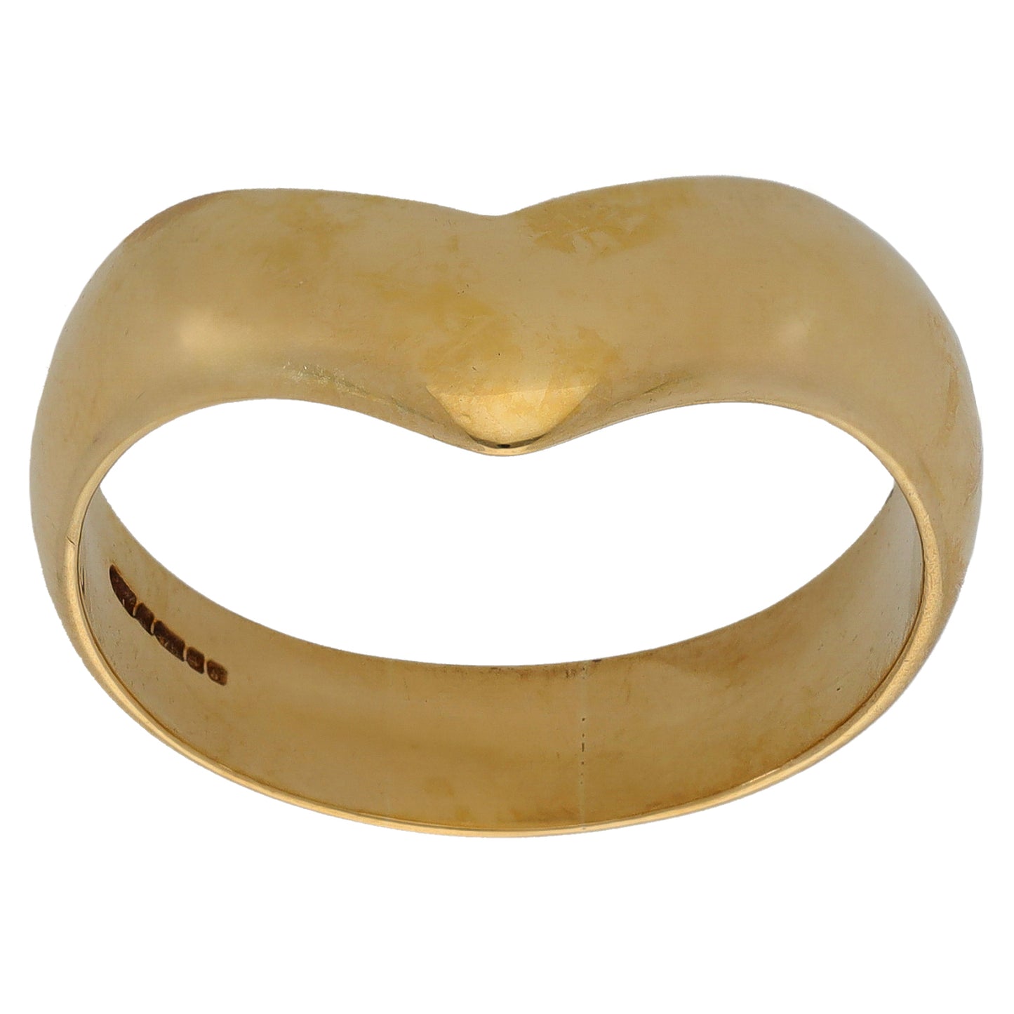9ct Gold Wishbone Ring Size W