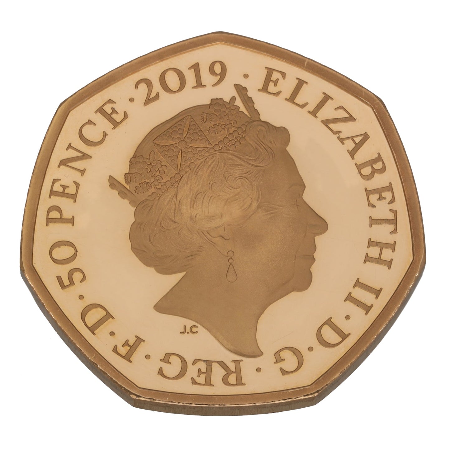 22ct Gold Queen Elizabeth II Paddington at St Pauls Cathedral 50p Coin 2019