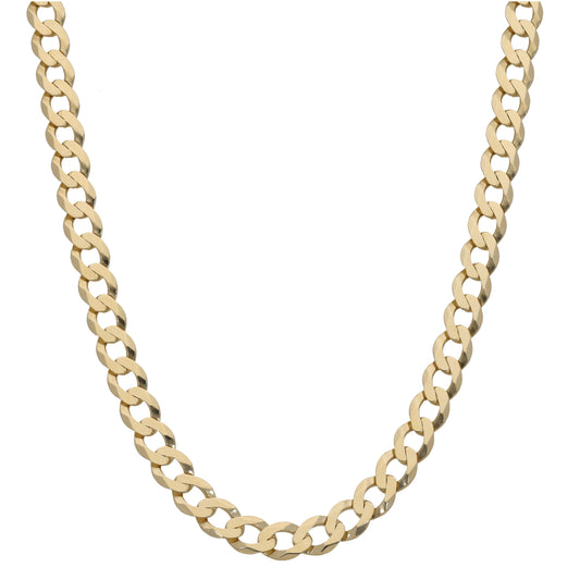 9ct Gold Curb Chain 22"