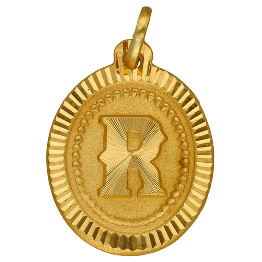 22ct Gold Initial R Pendant