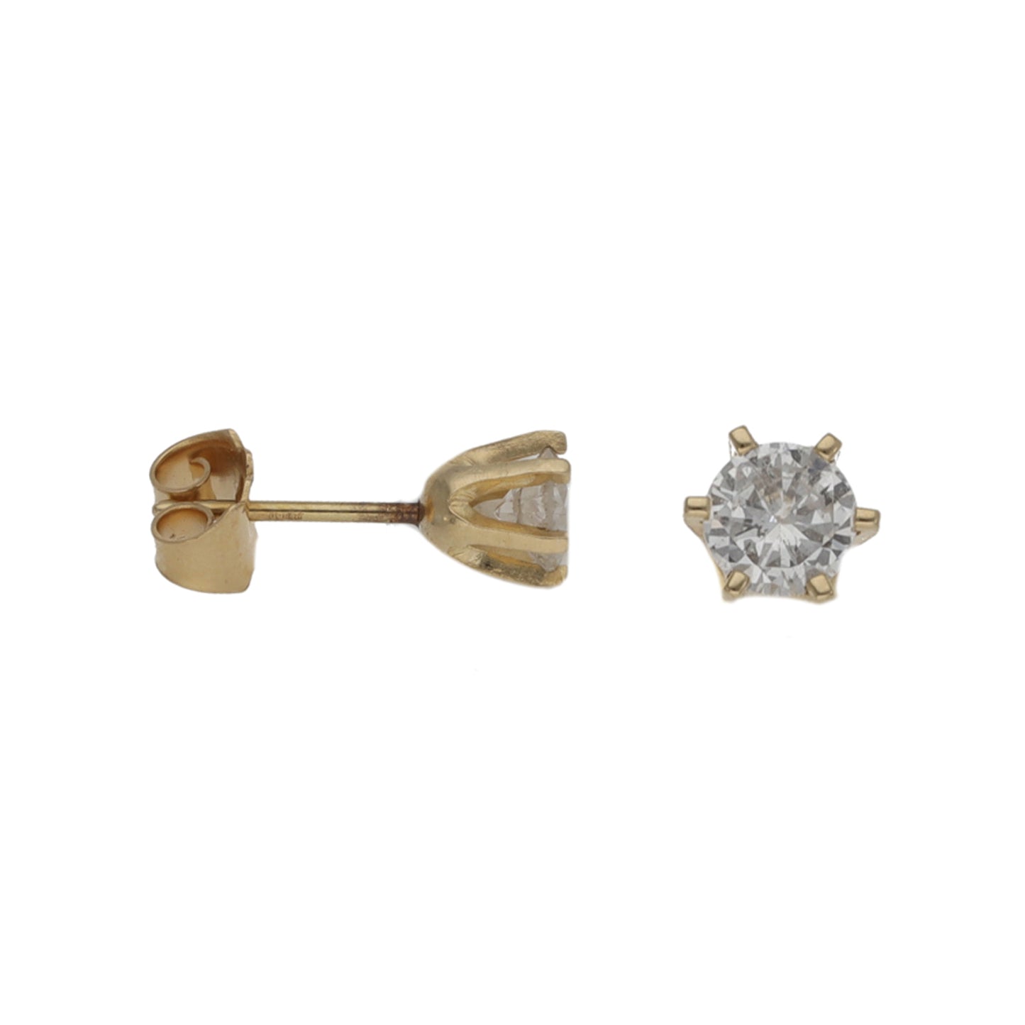 18ct Gold 0.66ct Diamond Solitaire Earrings