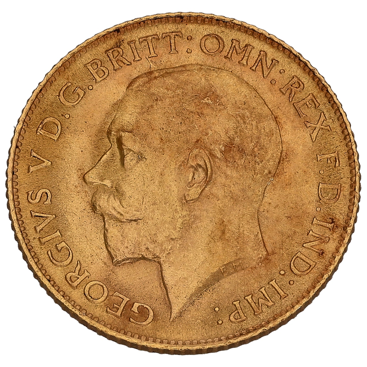 22ct Gold King George V Half Sovereign Coin 1915