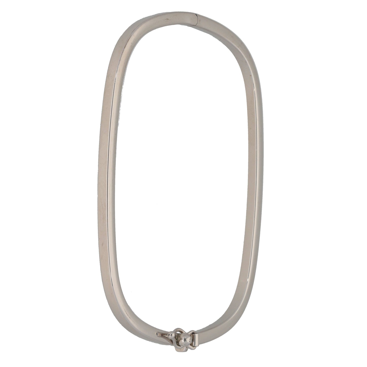 9ct White Gold Hinged/Clasp Bangle