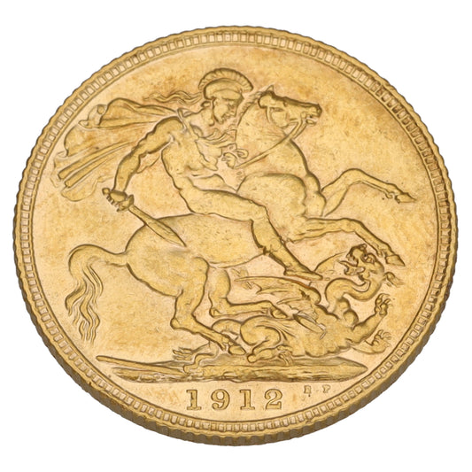 22ct Gold King George V Full Sovereign Coin 1912