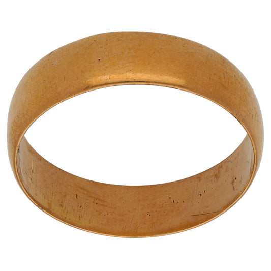 22ct Gold Plain Wedding Ring Size Q