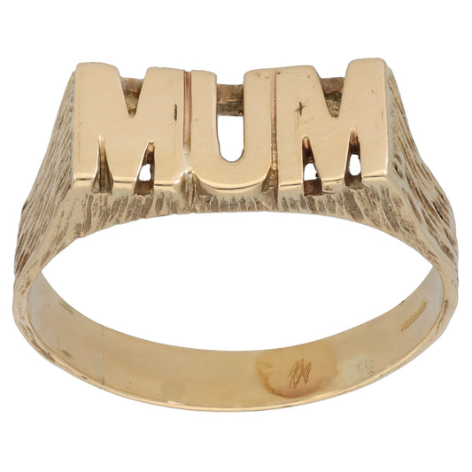 9ct Gold Mum Ring Size Z+3
