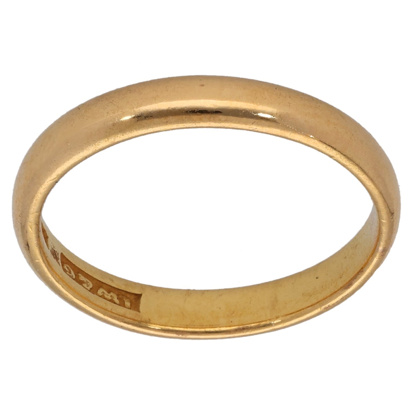 22ct Gold Plain Wedding Ring Size L