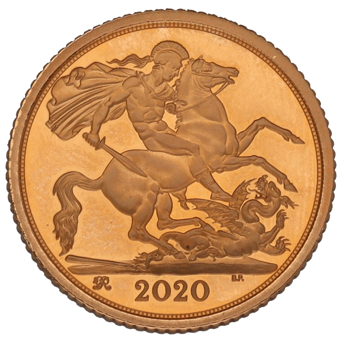 22ct Gold Queen Elizabeth II Half Sovereign Coin 2020