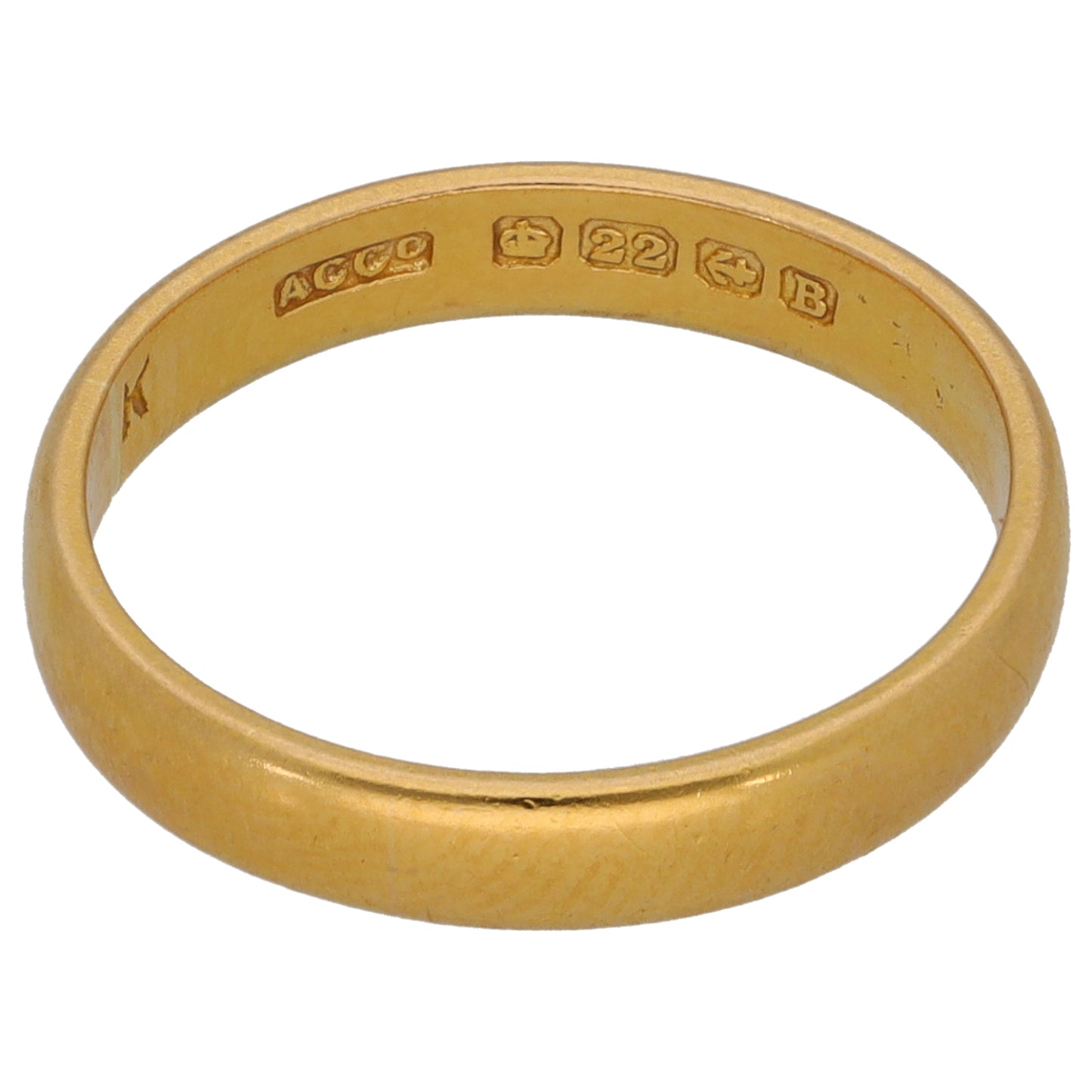 22ct Gold Plain Wedding Ring Size N